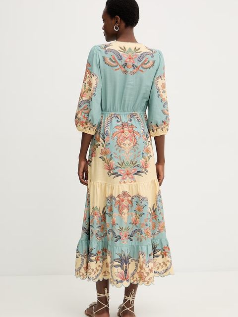 Farm Rio sukienka z dodatkiem lnu - zdjęcie produktu nr 2