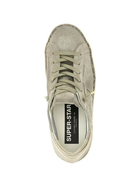 Golden Goose Super-Star glitter-star leather sneakers - Green
