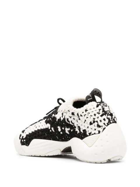 Lanvin Flash-X crochet-knit sneakers - Neutrals