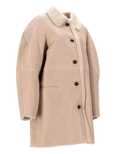 ISABEL MARANT Berthie buttoned coat - Neutrals - zdjęcie produktu nr 2