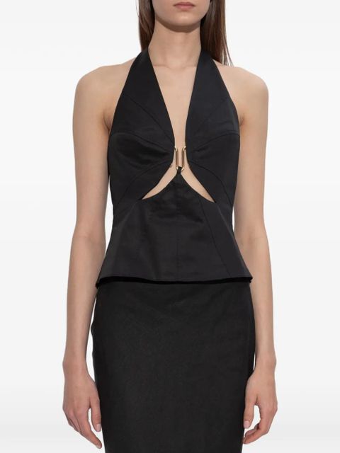 Cult Gaia Elorae halterneck top - Black