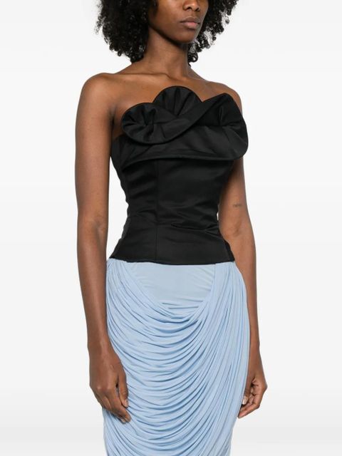 Magda Butrym petal strapless corset - Black