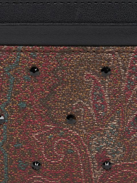 ETRO rhinestone paisley cardholder - Brown