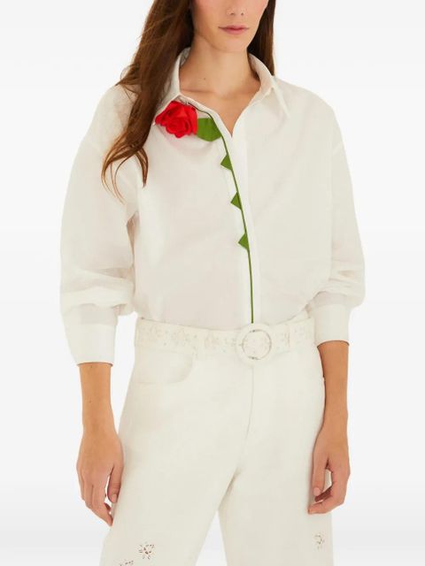 FARM Rio rose-detail shirt - White - zdjęcie produktu nr 1
