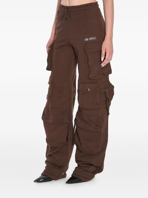 The Attico Fern elasticated-waist cargo pants - Brown
