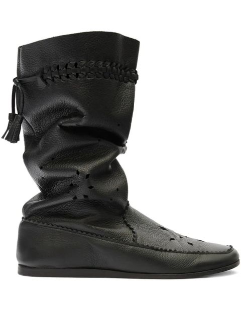 ISABEL MARANT tassel braided leather boots - Black - zdjęcie produktu nr 1