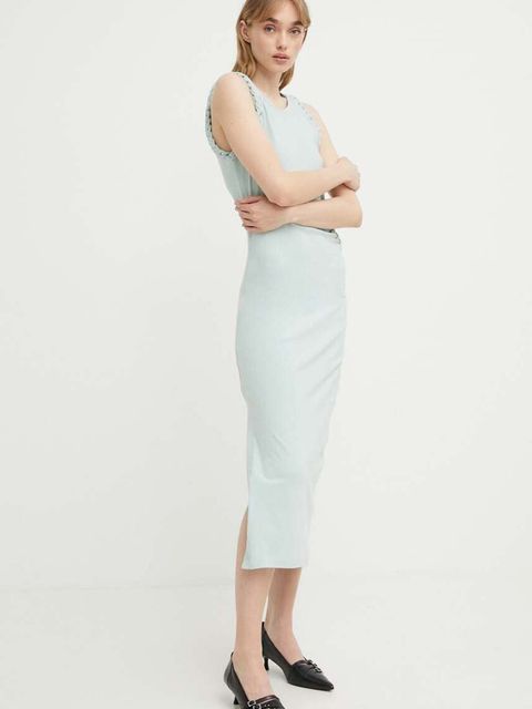 IRO sukienka kolor turkusowy maxi dopasowana - zdjęcie produktu nr 2