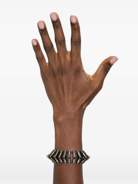 Saint Laurent crystal pyramid bracelet - Gold - zdjęcie produktu nr 2