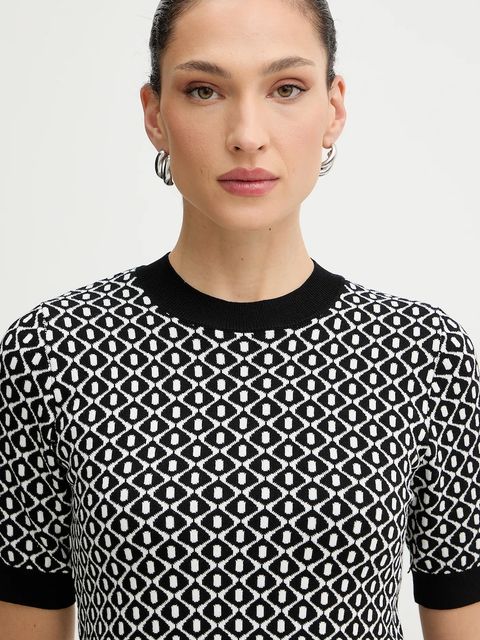 Morgan sweter damski kolor czarny lekki MSIX