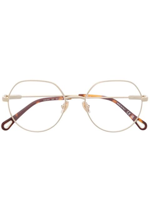 Chloé Eyewear Benjamine round-frame glasses - Gold - zdjęcie produktu nr 1