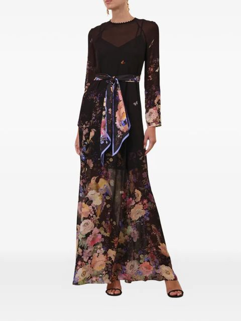 ZIMMERMANN Luna floral-pattern dress - Black - zdjęcie produktu nr 2