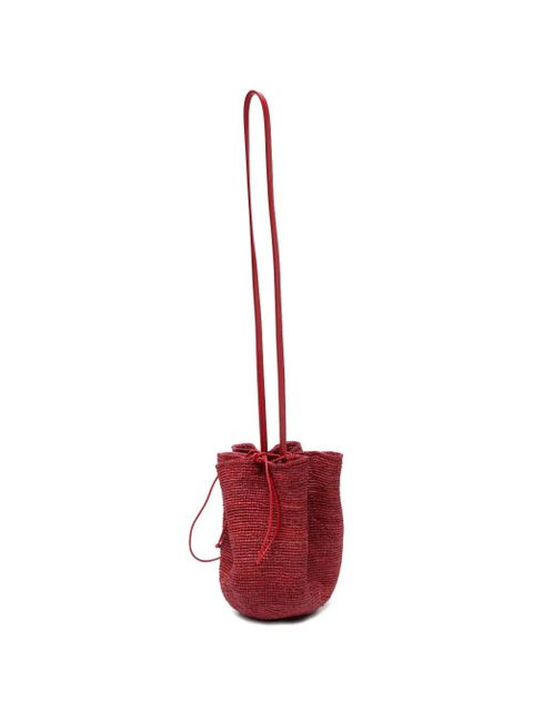 Ruslan Baginskiy HatBag raffia bucket bag - Red