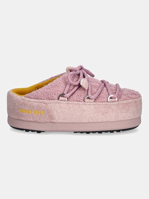 Moon Boot śniegowce MB X GIR EVX MULE KNIT kolor różowy 80D1470140-J038