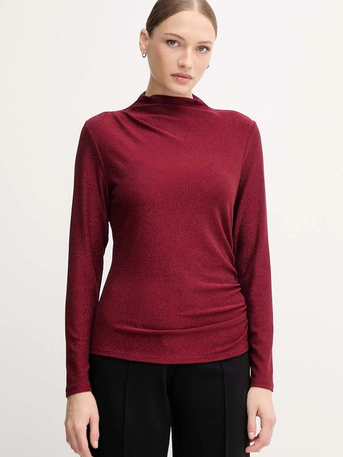 Joseph Ribkoff bluzka damska kolor bordowy gładka 254162 - zdjęcie produktu nr 1