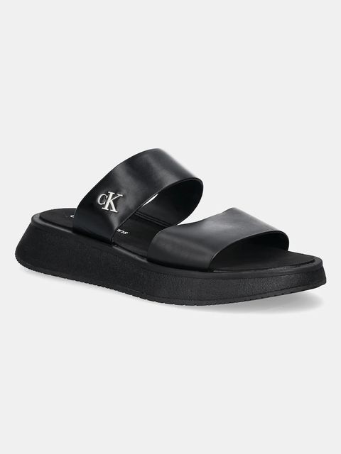 Calvin Klein Jeans klapki SANDAL SLIDE DOUBLE STRAP - zdjęcie produktu nr 1