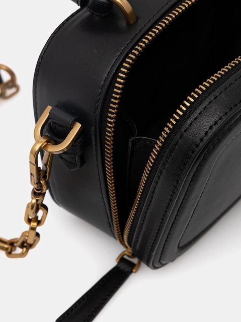 Karl Lagerfeld torebka skórzana K/AUTOGRAPH kolor czarny B1W30269