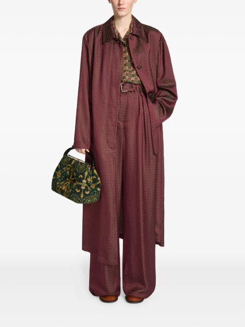 DRIES VAN NOTEN jacquard-dot coat - Red - zdjęcie produktu nr 2