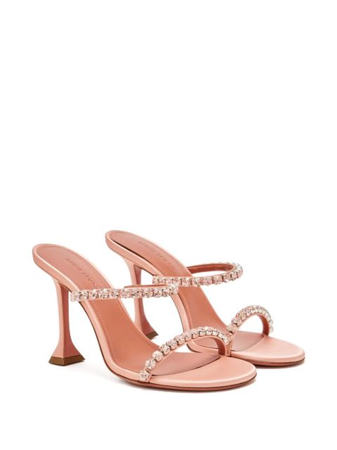 Amina Muaddi 95mm Gigi crystal-embellished sandals - Pink - zdjęcie produktu nr 2