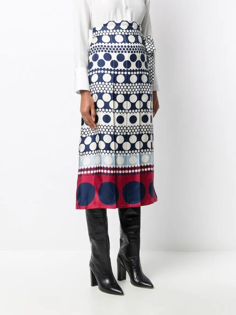 Valentino Garavani stripe and dot skirt - Blue - zdjęcie produktu nr 2