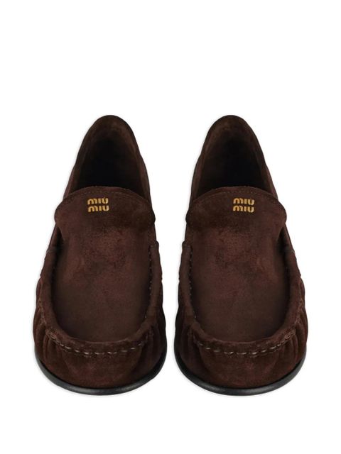 Miu Miu suede loafers - Brown