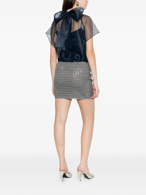 Simkhai mock-neck ribbon top - Blue - zdjęcie produktu nr 2