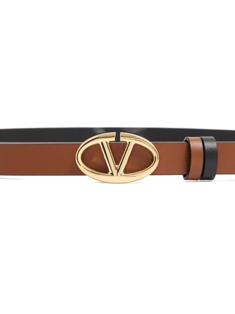 Valentino Garavani VLogo The Bold Edition reversible calfskin belt 20 mm - Black