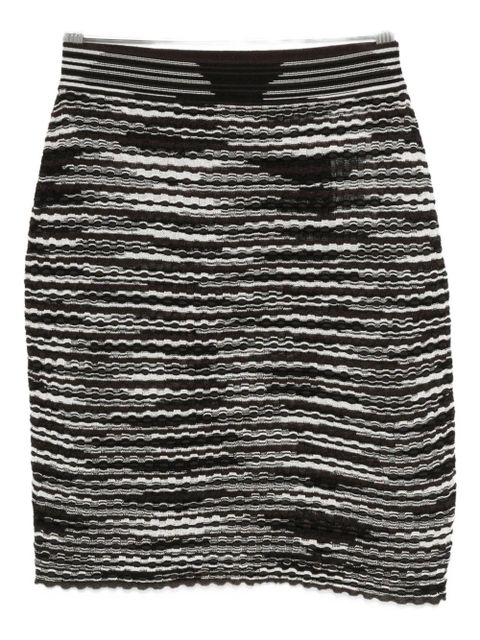 Missoni striped ribbed skirt - Brown