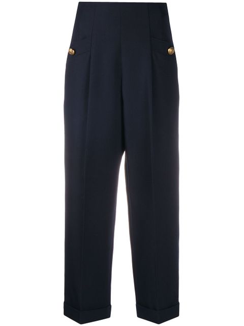 SANDRO high-waisted trousers - Blue - zdjęcie produktu nr 1
