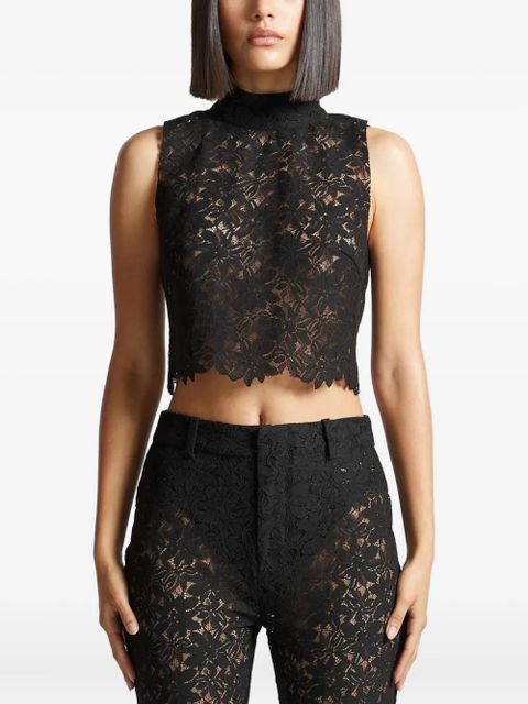 Manière De Voir lace open-back top - Black