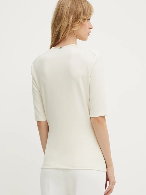 BOSS t-shirt damskie kolor beżowy 50541894 - zdjęcie produktu nr 2