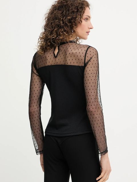 Morgan bluzka damska kolor czarny gładka TIPO - zdjęcie produktu nr 2