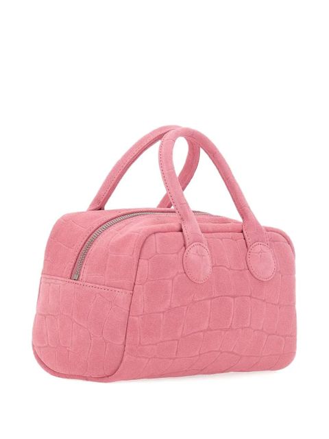 Marge Sherwood Soft Bowling crocodile-effect tote bag - Pink