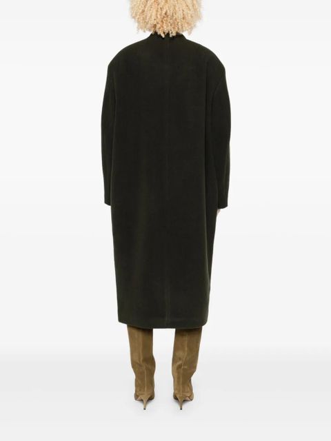 ISABEL MARANT button-front patch-pocket coat - Green