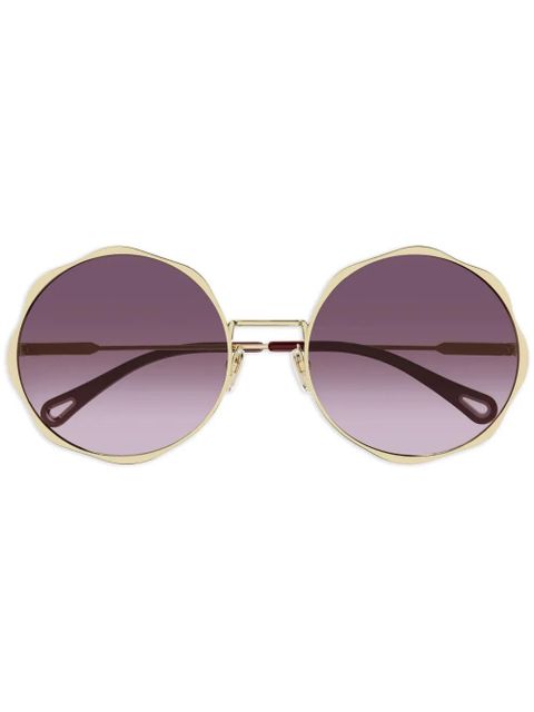 Chloé Eyewear logo-engraved sunglasses - Gold - zdjęcie produktu nr 1