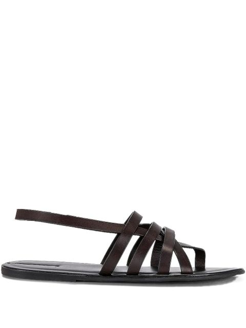 The Row leather slingback sandals - Brown - zdjęcie produktu nr 1