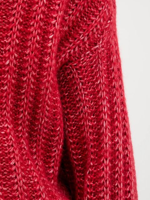 HUGO sweter z dodatkiem wełny damski kolor czerwony ciepły z półgolfem 50550210