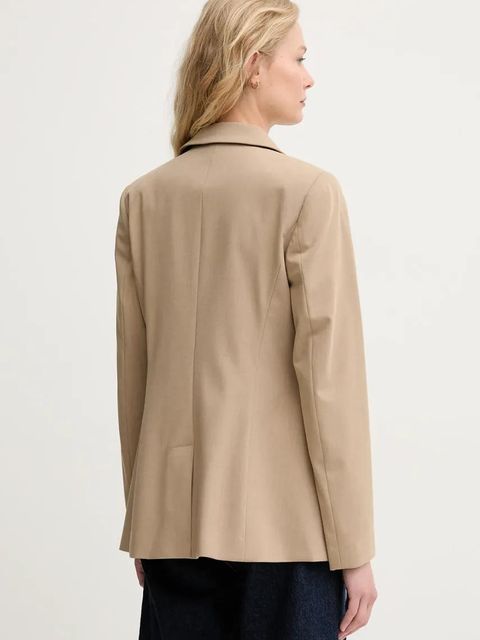 United Colors of Benetton marynarka kolor beżowy jednorzędowa gładka 2R4CDW02W - zdjęcie produktu nr 2