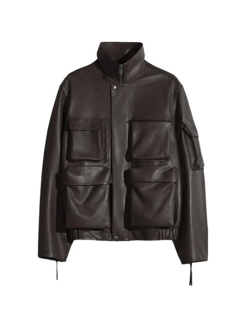 LEMAIRE multi-pocket leather jacket - Brown - zdjęcie produktu nr 1