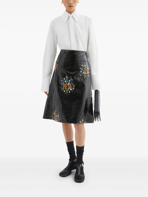 Jil Sander tie-detail cotton shirt - White - zdjęcie produktu nr 2