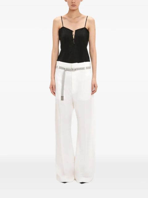 Victoria Beckham straight-leg folded trousers - White
