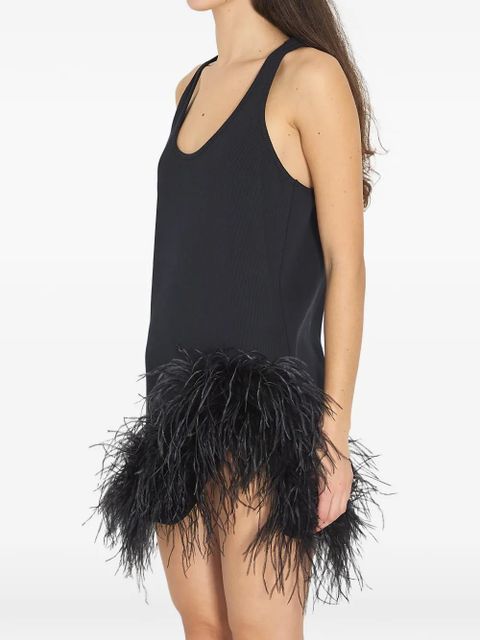 The Attico feathers asymmetric mini dress - Black - zdjęcie produktu nr 2