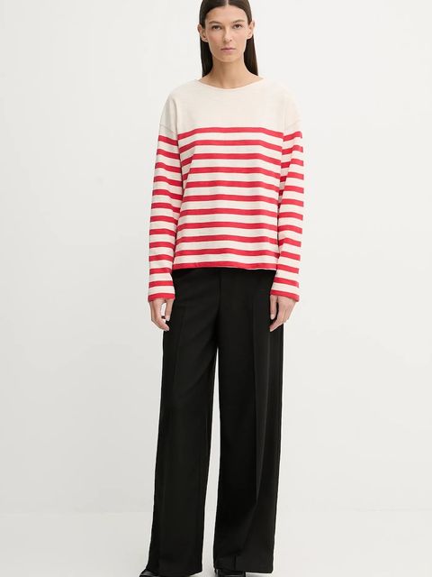 Marc O'Polo sweter bawełniany damskie kolor beżowy lekki 600304752021 - zdjęcie produktu nr 2