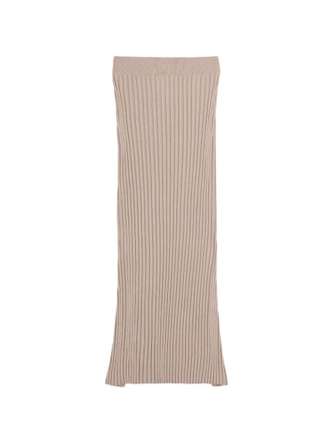 Tod's ribbed-knit midi skirt - Neutrals - zdjęcie produktu nr 1