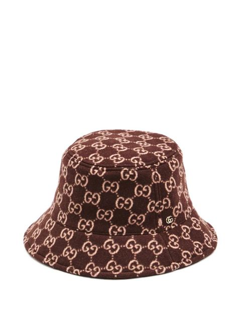Gucci Giselle GG monogram bucket hat - Brown - zdjęcie produktu nr 1