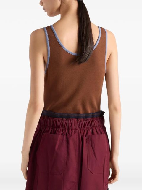 Prada old cotton tank top - Brown