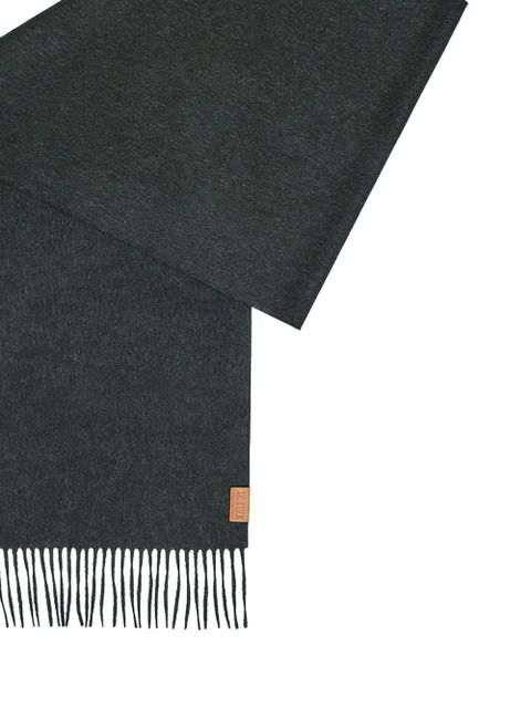 LOEWE fringed cashmere scarf - Grey - zdjęcie produktu nr 2