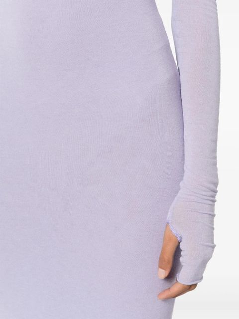 MANURÍ off-shoulder fine-knit dress - Purple