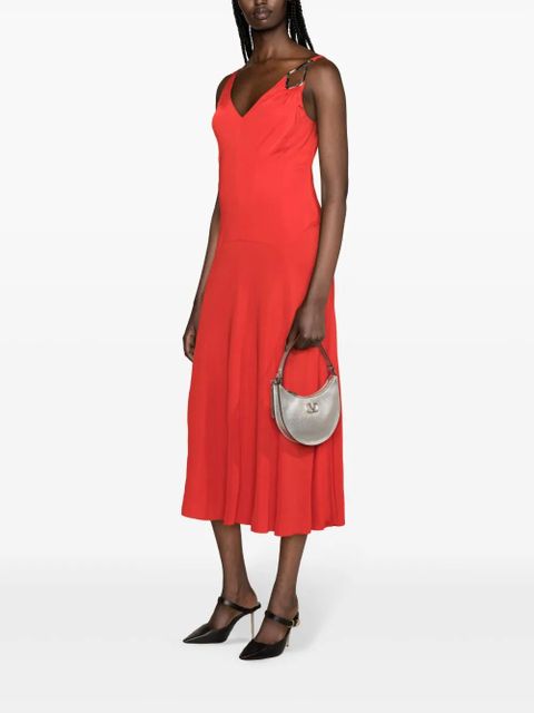 Lanvin appliqué-detail midi dress - Red