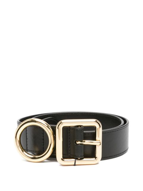 Jacquemus double-buckle leather belt - Black