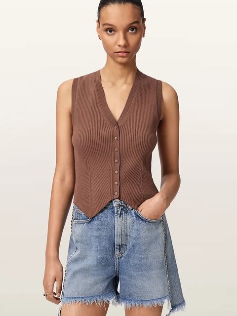 AllSaints top damski z wiskozy - zdjęcie produktu nr 1